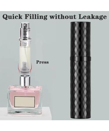 Perfume Atomiser 5ml Travel Perfume Atomiser Refillable Portable Elegant Diamond Design Leaking Proof Atomiser Perfume Spray Bottle Bottom Pump without Funnel Cologne Dispenser for Women and Men - Buy Online on GoSupps.com