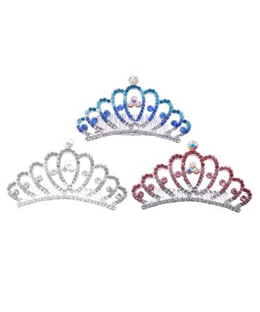 Beaupretty Kids girls princess Side hair comb Mini Tiara Hair Clips combs for kids Princess Accessories kids comb women Tiara Comb mini tiara comb multicolor girl child Comb