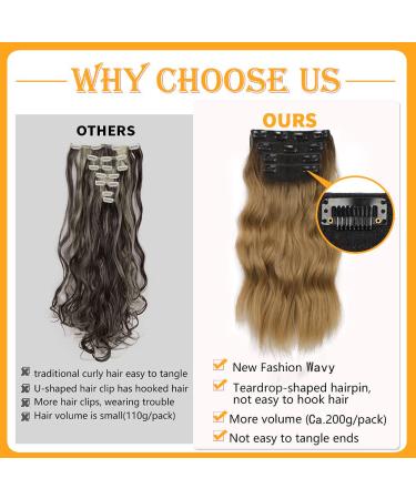 Affordable Clip-In Ombre Hair Extensions - 50cm 200g Double Weft Synthetic - Realistic Braid & Part Hair for Women - Buy Online on GoSupps.com