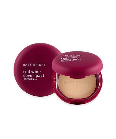 REDWINE Cover Pact 2 PCS Light Face Pressed Powder Compact Foundation  Long Lasting for Oily Skin Sets Makeup  Flawless Matte Finish Oil Control Breathable Coverage  Lightweight & Translucent SPF30 NO.21 LIGHT BEIGE ( VE...