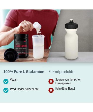 Buy Body Attack 100% Pure L-Glutamine - 2x1000g Micronized Powder | Vegan Gluten-Free Lab Tested | Made in Germany - Buy Online on GoSupps.com