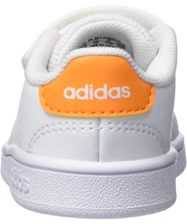 adidas Kids Advantage Cf I Sneaker - Child Size 5 UK - White/Orange Rush - Buy Online on GoSupps.com