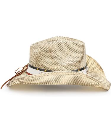 TOVOSO American Flag Cowboy Hat with Shape-It Brim | Vintage Stars and Stripes | Unisex Style - Buy Online on GoSupps.com