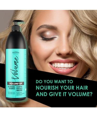Joanna Professional Volume Up Hair Care Series with marine collagen and innovative volume complex volumizing hair shampoo for thin hair and more hair volume 1000 ml - Buy Online on GoSupps.com