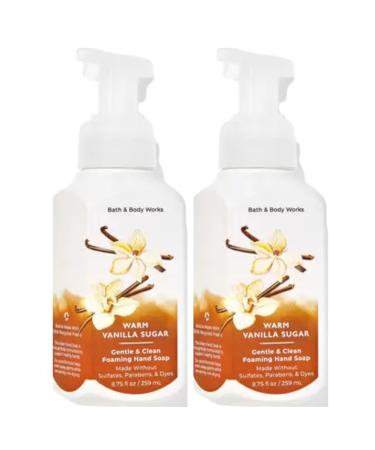 Bath and Body Works Gentle Foaming Hand Soap Warm Vanilla Sugar 8.75 Ounce (2-Pack)