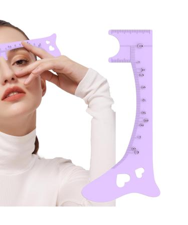 Brow Mapping Ruler Eye Liner Guide for Eye Brows Eyebrow Shaping Ruler Eye Makeup Aid Brow Measuring Tool for Beginners Eye Liner Eyelash Eyebrow Purple