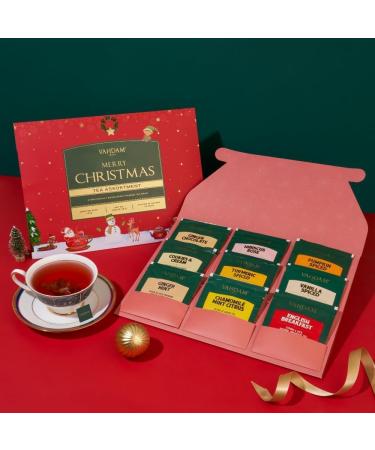 VAHDAM Merry Christmas - Christmas Tea Gift Set (9 Individual Tea Bags Pack of 2) Limited Edition | Gluten Free Non-GMO | - Buy Online on GoSupps.com