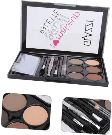 Mikinona Eyebrow Powder Cosmetic 1 Set Eyebrow Powder Set Makeup Brow Brush Makeup Eyebrow Powder Eyebrow Stickers Cosmetic 1 count (Pack of 1) As Shown - Buy Online on GoSupps.com