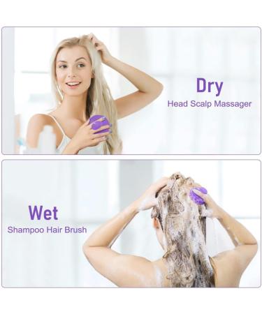 Shampoo Brush Scalp Massager - Soft Silicone Bristles for Hair Growth & Shed Removal - Green - Buy Online on GoSupps.com