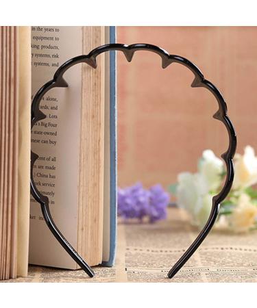 Sharplace Women's Black Headband with Teeth Comb - Wave Hairband for Effortless Style | International Shipping Available - Buy Online on GoSupps.com