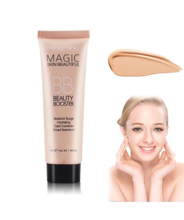 BB Cream Full Coverage Foundation Concealer Tinted Moisturizer BB Cream for All Skin Types Evens Skin Tone-Natural