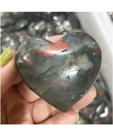 for Quality Natural Blood Stone Heart Crystal Quartz Ore Gemstone for Home Decor Raw Stones and Minerals dingchi Stone Mineral Specimen 45-50mm - Buy Online on GoSupps.com