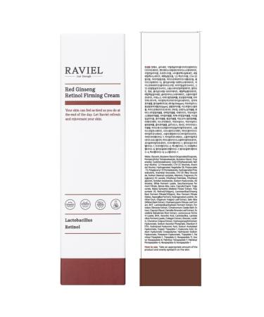 RAVIEL Red Ginseng Retinol Cream (0.002%) | Anti-Wrinkle Moisturizer with 10X Peptide Complex | Boosts Elasticity Strengthens Skin Barrier Reduces Irritation Enhances Skin Vitality (1.7 fl oz) - Buy Online on GoSupps.com