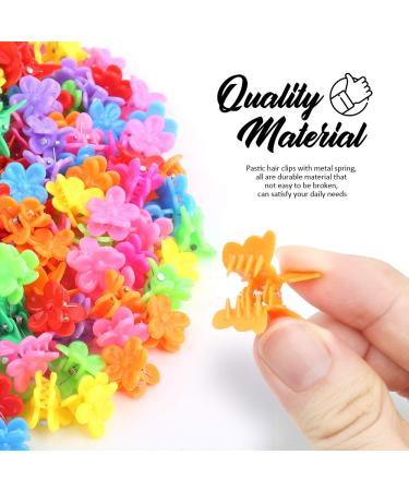 YGDZ 200pcs Small Claw Cute Flower Butterfly Hair Clips for Baby Girls - 8 Assorted Colors - Buy Online on GoSupps.com