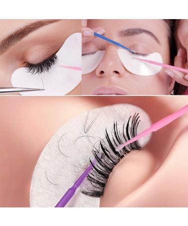 300 Disposable Microbursten Eyelash Extensions - Light Blue Pink & Deep Purple for Makeup & Dental Cleanliness - Buy Online on GoSupps.com