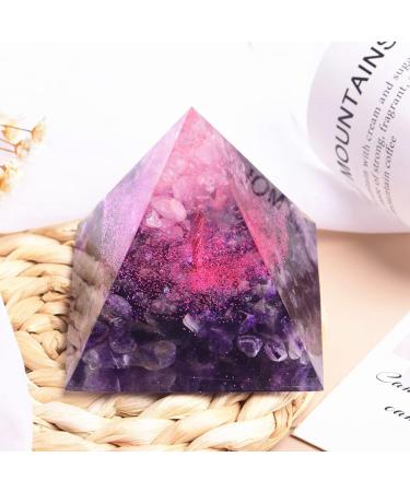 Moonstone Crystal Orgone Pyramid - Purple Chakra Healing Tower - Buy Online on GoSupps.com