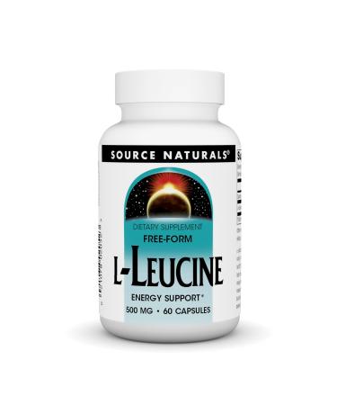 Source Naturals L-Leucine A Free Form Essential Amino Acid Supplement for Energy Support - 60 Capsules