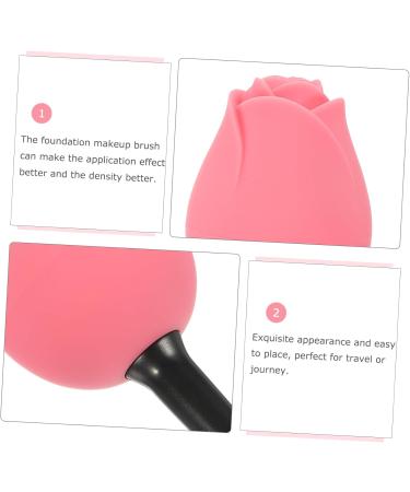 Ipetboom Rose Foundation Brush Creative Makeup Brush Tool Facial Tools Face Brush Rose Makeup Brush Makeup Tools Professional Makeup Foundation Applicator Abs Handle Cosmetic Red Miss Soft - Buy Online on GoSupps.com