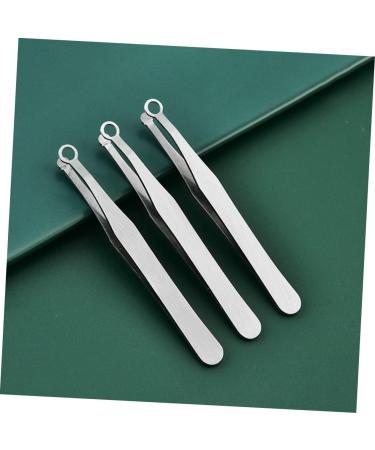Frcolor Stainless Steel Round Nose Hair Clips - 5-Pack Reusable Beard & Eyebrow Tweezers for Men - Yellow - 9.8x1cm - Perfect Grooming Tool for Nose & Eyelash Hair Removal - Buy Online on GoSupps.com