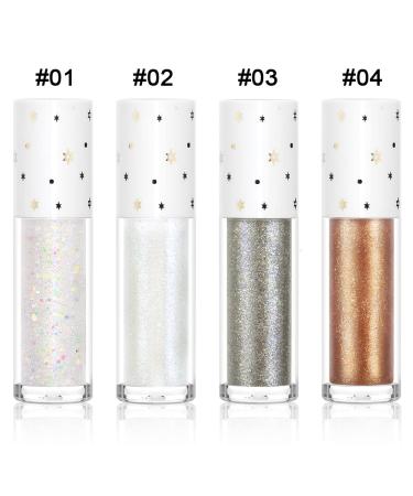 Mysense Liquid Glitter Eyeshadow - 01 Colorful Galaxy | Long Lasting & Quick Drying Eyeliner with Iridescent Glitter Sequins for Highlight Eye Crystals Makeup - Buy Online on GoSupps.com