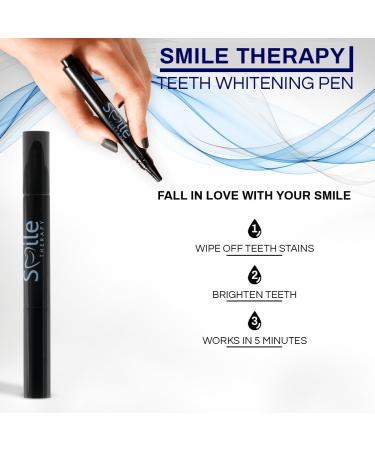 Smile Therapy Instant Teeth Whitening Pen - Helps Remove Tooth Stains and Yellowing | Zero Pain Or Sensitivity | Travel Friendly | Instant 200+ USES 100% | Peroxide-Free & Vegan - Buy Online on GoSupps.com