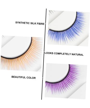 CRILSTYLEO 3 Pairs 3d False Eyelashes Party Eyelashes Fake Eyelashes Cosplay Eyelashes Women Eyelashes Performance Eyelashes Colored Eyelashes Halloween Eyelash - Buy Online on GoSupps.com