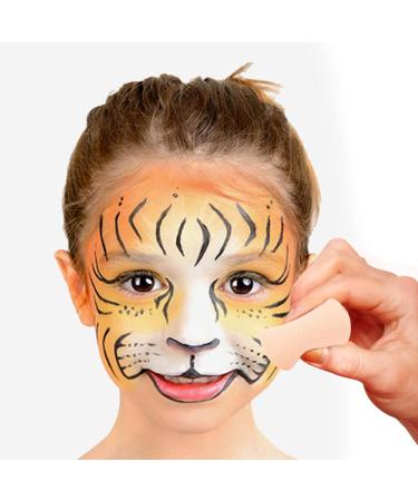 12 Pcs Face Paint Sponges Round Makeup Sponge One Size Adult Unisex Foam Marshmallow Hair Sponge Make Up Sponges-6 Pcs White and 6 Pcs Skin Colour Real Techniques Sponge - Buy Online on GoSupps.com
