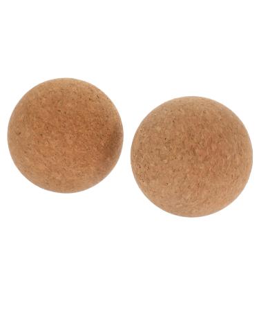 Frcolor 2st yoga ball made of cork massage ball deep tissue massager Handball foot massage device Neck massage device Back massage devices Massage balls body roll cork ball