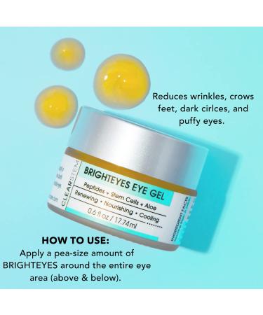 CLEARstem BRIGHTEYES Nourishing Eye Gel with Collagen Peptides & Aloe 0.7oz - Buy Online on GoSupps.com