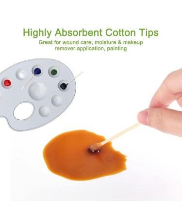 800 Double Precision Tips Cotton Swabs - Double Pointed Shape for Makeup - 4 Packs of 200 Pieces Each - Buy Online on GoSupps.com