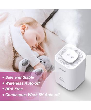 3.3L Cool Mist Humidifier for Bedroom & Baby Room | 8H Continuous Operation | Waterless Auto-Off | Up to 25 H | Night Light & 4Pcs Filters Included | Ideal for Home, Office, and Plants - White - Buy Online on GoSupps.com