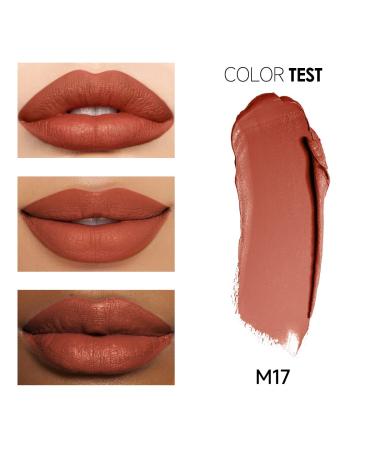 CARSLAN Matte Vegan Lipstick - Highly Pigmented, Cruelty-Free Lip Makeup with Vitamin E and Castor Seed Oil - M17 - Buy Online on GoSupps.com