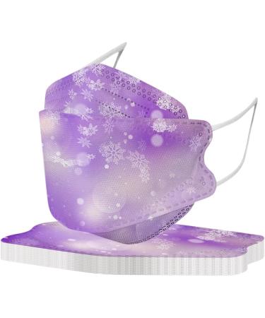 Buy WEXCV 50-Pack 4D Snowflake Print 5-Layer Breathable Fabric Masks for Adults - Perfect One-Way Mouth Protection for Easter | International Shipping Available - Buy Online on GoSupps.com
