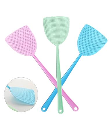 OFKPO 3PCS Fly Swatter Pest Control Plastic Handle for Flies Insect Mosquito Bug Manual Swat Pest Control with Long Handle