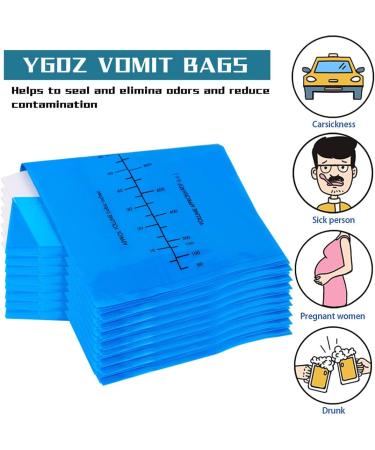 LAOJU 1000ML Vomit Bags Disposable Emesis Bag 12 Pack - Portable Nausea Bags for Airsickness, Travel, Car Motion Sickness - Barf Bags for Throw Up, Puke - Morning Sickness Relief - Buy Online on GoSupps.com