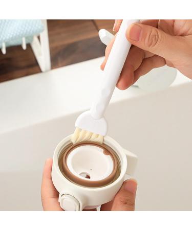 Bottle Brush - Double headd Cleaning Brush | Nursing Bottle Brush | Cup Crevice Double headd Bottle Cleaning Brush | 90 Degree Rotating headd Ergonomic Handle Household Brush for Sports Cups Teacups - Buy Online on GoSupps.com