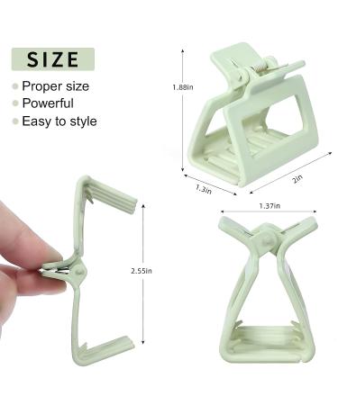 12 Matte Medium Hair Clips, 2-Inch Thick Square Tweezers, Non-Slip Medium Claw Hair Clips for Thin Hair - Small and Medium-Sized Hair Clips for Women and Girls - Buy Online on GoSupps.com