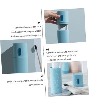 BCOATH Travel Toothbrush Cup Set - 2 Piece Toothbrush Box & Toothpaste Travel Case for Outdoor Use - Buy Online on GoSupps.com