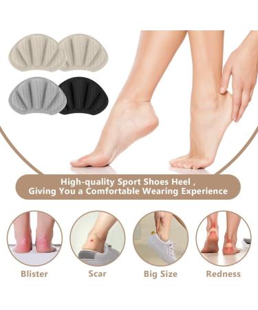 Flintronic 4 Pairs Sneaker Heel Repair Patches - Leather Protector for Most Shoes - Gray, Black, Beige (Set of 4) - Buy Online on GoSupps.com