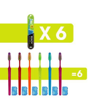 Buy Reach Crystal Clean Toothbrush - Soft Bristles Pack of 6 | International Shipping Available - Buy Online on GoSupps.com