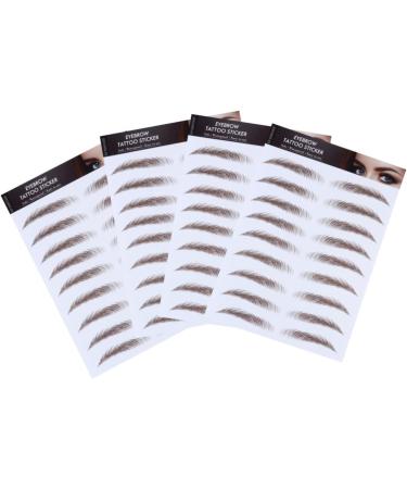 Beavorty 8 pcs eyebrow stickers makeup stickers hair eyebrows brown 6D Hair-Like Eyebrows Stickers 4d tool - Buy Online on GoSupps.com