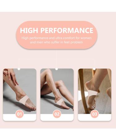 FOMIYES Silicone Arch Support Pads - 2 Pairs Heel Protector & Sleeve for Men & Women - Clear Gel Comfort & Stability - Buy Online on GoSupps.com
