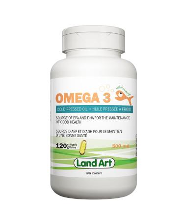 Omega-3 Supplement 120 Mini Soft Gels 150mg EAP + DHA for Kids and Adults non-GMO Gluten Free - Made in Canada