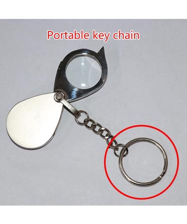 20X Pocket Magnifying Glass Hand-held with Key Chain Mini Folding Magnifier for Reading Inspection Mini Magnifier for Reading Key Chain Small Gift - Buy Online on GoSupps.com