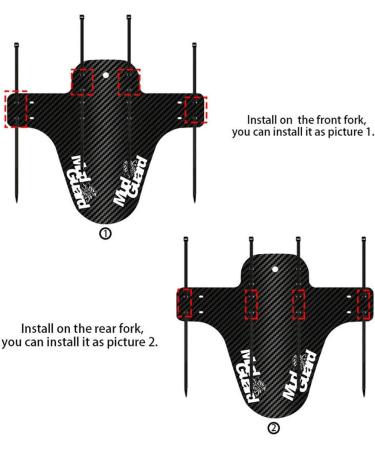 ONGHSD 1 Pair MTB Mountain Bike Fender Mud Guard Front + Rear - Fits 26, 27.5, 29 & Plus Size Bikes - Durable Bicycle Fenders for Dirt Protection - Buy Online on GoSupps.com