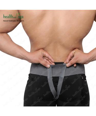 HealthAndYoga EasyPress Hernia Belt for Men - Comfortable Inguinal Support Truss & Adjustable Abdominal Binder (Medium) - International Shipping Available - Buy Online on GoSupps.com