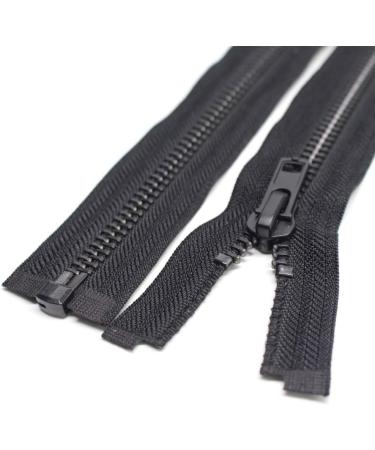 MebuZip 8 - 27 Black Nickel Teeth Separating Jacket Zipper - Heavy Duty Metal Zipper for Men's Coats - Right-Handed Zipper - Buy Online on GoSupps.com
