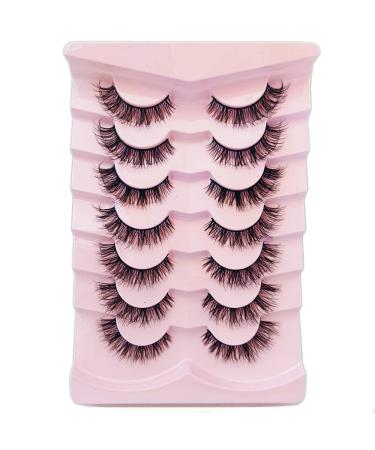 Natural Lashes Natural Eyelashes Short Eyelashes Natural Look False Eyelashes Wispy Eye Lashes 14-17mm Small Lashes Fake Lashes(G06)