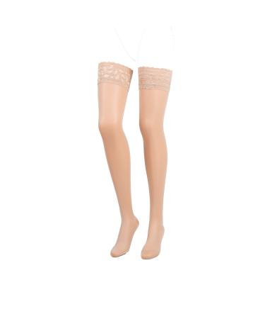 Compressana Calypso 140 The fine -knit support stockings with a lace ligament - effective support effect with approx. 15-18 mmHg compression (support class 3) - almost eye -catching fine and smooth mesh image - thigh stockings with adhesive tape - size II