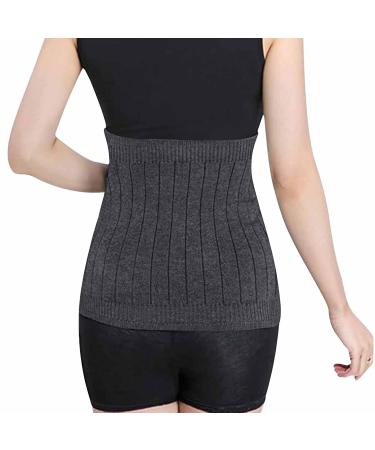 Buy Thermal Cashmere Waist Warmer Belt | Rheumatic Pain Support for Adults & Elders | Winter Kidney Binder & Stomach Wrap - Size L (Waistline 37-43) - Grey - Buy Online on GoSupps.com